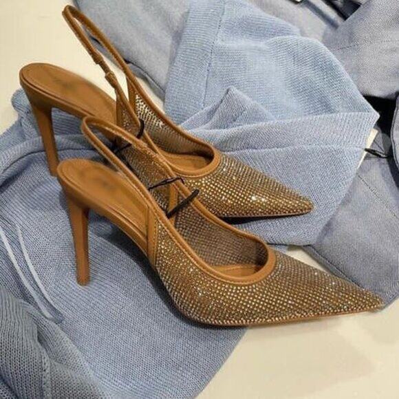 ZARA Pointed Toe Slingbacks NWT - Picture 10 of 16
